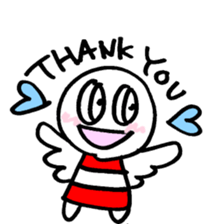 maru-maru angel say hello 11 sticker #3798672