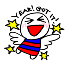 maru-maru angel say hello 11 sticker #3798673
