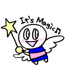 maru-maru angel say hello 11 sticker #3798674