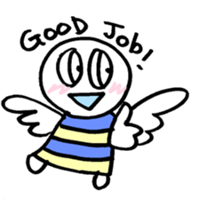 maru-maru angel say hello 11 sticker #3798675