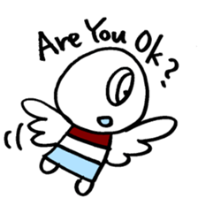maru-maru angel say hello 11 sticker #3798676