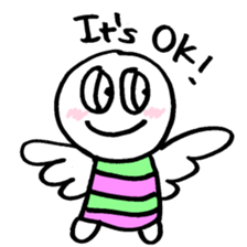 maru-maru angel say hello 11 sticker #3798677