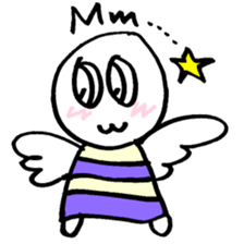 maru-maru angel say hello 11 sticker #3798679