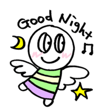 maru-maru angel say hello 11 sticker #3798680