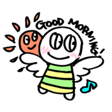 maru-maru angel say hello 11 sticker #3798681