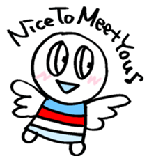 maru-maru angel say hello 11 sticker #3798684