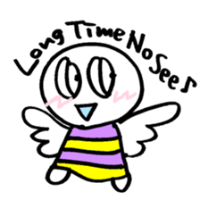 maru-maru angel say hello 11 sticker #3798685