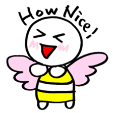 maru-maru angel say hello 11 sticker #3798686