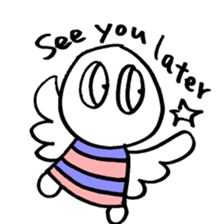 maru-maru angel say hello 11 sticker #3798687