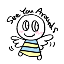 maru-maru angel say hello 11 sticker #3798688