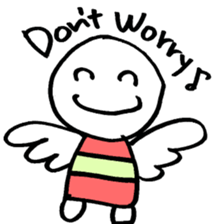 maru-maru angel say hello 11 sticker #3798689