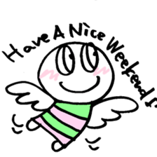 maru-maru angel say hello 11 sticker #3798692