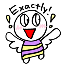 maru-maru angel say hello 11 sticker #3798693