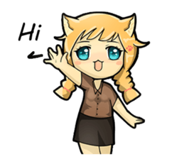 A Girl Named Meow sticker #4127774