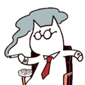 Tie cat series Given names Nekunya sticker #4262444