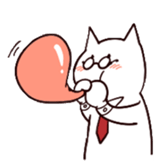 Tie cat series Given names Nekunya sticker #4262445