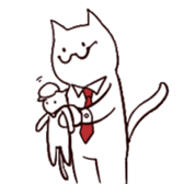 Tie cat series Given names Nekunya sticker #4262448