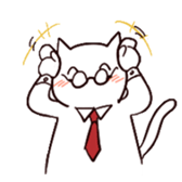 Tie cat series Given names Nekunya sticker #4262456