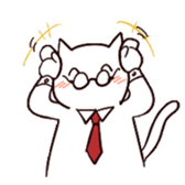 Tie cat series Given names Nekunya sticker #4262456
