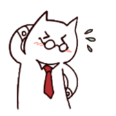 Tie cat series Given names Nekunya sticker #4262462