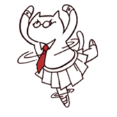 Tie cat series Given names Nekunya sticker #4262470