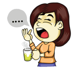 Jaidee Undaa Cute Thai 3 English sticker #4290467