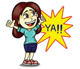 Jaidee Undaa Cute Thai 3 English sticker #4290468