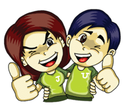 Jaidee Undaa Cute Thai 3 English sticker #4290502