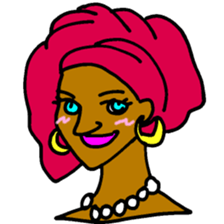 African Fasionista 005 sticker #4398256