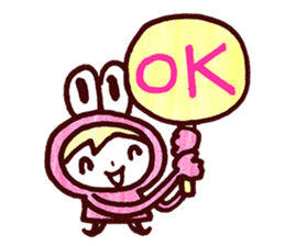 Pink Frog love Silly Wolf sticker #4835194