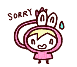 Pink Frog love Silly Wolf sticker #4835200