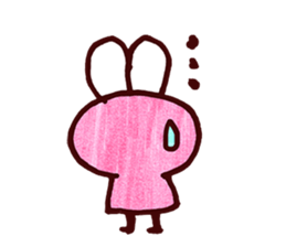 Pink Frog love Silly Wolf sticker #4835217