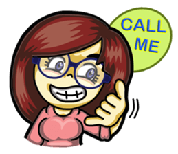 Cute Girl next Room Engliah sticker #4941127