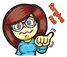 Cute Girl next Room Engliah sticker #4941128