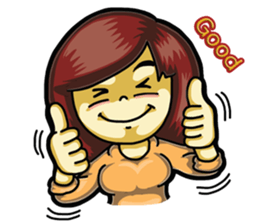 Cute Girl next Room Engliah sticker #4941129