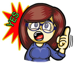 Cute Girl next Room Engliah sticker #4941130