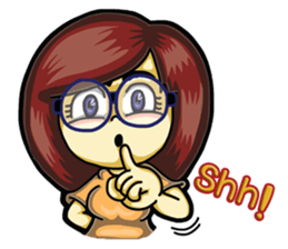 Cute Girl next Room Engliah sticker #4941133