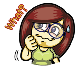 Cute Girl next Room Engliah sticker #4941134