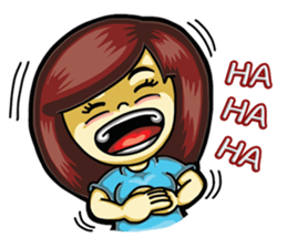 Cute Girl next Room Engliah sticker #4941135