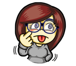 Cute Girl next Room Engliah sticker #4941138