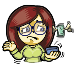 Cute Girl next Room Engliah sticker #4941139