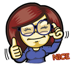 Cute Girl next Room Engliah sticker #4941140