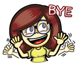 Cute Girl next Room Engliah sticker #4941142