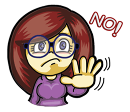 Cute Girl next Room Engliah sticker #4941143