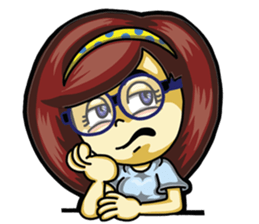 Cute Girl next Room Engliah sticker #4941144