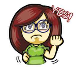 Cute Girl next Room Engliah sticker #4941145