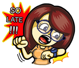 Cute Girl next Room Engliah sticker #4941146