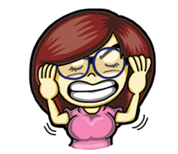 Cute Girl next Room Engliah sticker #4941147