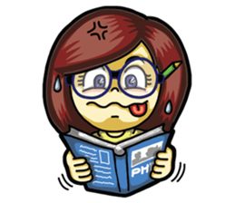 Cute Girl next Room Engliah sticker #4941150