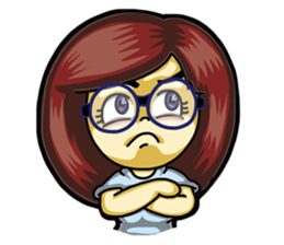 Cute Girl next Room Engliah sticker #4941151